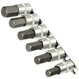 Produkt-Bild: 6 x Kraft Steckschl&uuml;sselsatz 14-22 mm INBUS / IMBUS 1/2" Cr-V auf Steckleiste