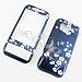 Dark Blue with White Spring Flowers Design Snap-On Cover Hard Case Cell Phone Protector for HTC G1 Google Dream