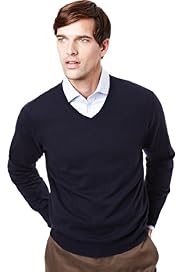 Collezione Cotton Rich V-Neck Jumper with Cashmere