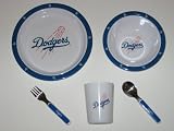 LOS ANGELES DODGERS Team Logo 5 Piece Baby Child Dinner Set ( Sipping cup, Plate, Bowl,... by WeSellSports