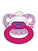 4 Nuk Orthodontic Silicone Pacifiers BPA Free 18-36 mo Girl Whales + Marrakesh (2 Packages that have 2 Pacifiers in Each Package) (Girls Pink)