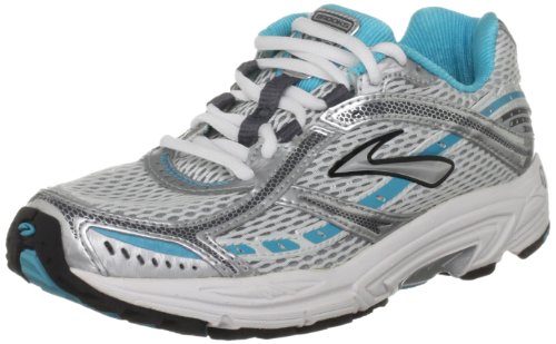 BROOKS Dyad 6 Damen Laufschuhe, WeiÃ?/Silber/Blau, 41 - Breite B