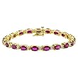 14K Yellow Gold Ruby and Diamond Bracelet