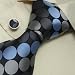Grey blue polka dots silk tie birthday gifts for man discount silk tie cuff links set A1046