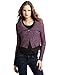 Kensie Women's Tweeded Knit Cardigan, Mulberry Mix, X-Large