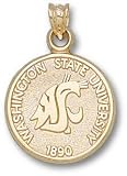 Washington State Cougars Solid 10K Gold Seal Pendant
