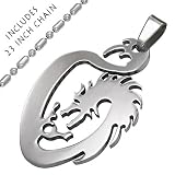 Stainless Steel Tribal Dragon Pendant with 23 Inch Stainless Steel Chain