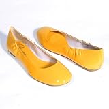 Delman 'Mona' Patent Flat (Citrine)