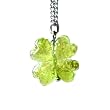 Handmade Four Leaf Clover Murano Pendant- Green