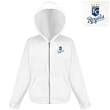 Kansas City Royals Womens Zip Front Hoody Sweatshirt (Grey) - Small