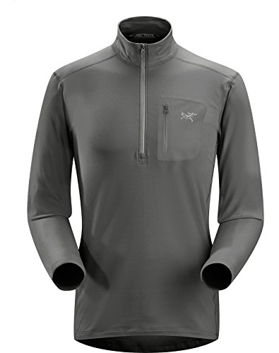 Arc'Teryx Men's Rho LT Zip Neck Shirt, Iron Anvil, Large