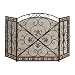 Scroll Design Metal Fireplace Screen