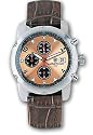 Men’s Smith & Wesson Stainless Steel Leather Band Chronograph Watch - Gold Face
