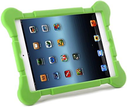 WORW Ipad 4 3 2 Kids Fun Play Silicone Portable Light Weight Shockproof Drop Proof Armor Protective Cover Case for Apple Ipad 4 Ipad 3 Ipad 2 (Green/Yellow)