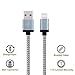 Mribo 2pcs 6FT 8Pin Lightning Cable Nylon Braided Charing Cable Extra Long USB Cord for iphone 6s, 6s plus, 6plus, 6,5s 5c 5,iPad Mini, Air,iPad5,iPod on iOS9.(gray+silver).