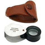10x Round Loupe Jewelers Folding Magnifier Opti Tool
