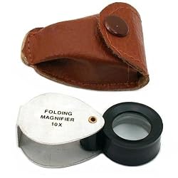 10x Round Loupe Jewelers Folding Magnifier Opti Tool
