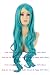 NEW HOT sexy Supper Long Light Blue Curly Anime cosplay wigs party Masquerade girls 80CM