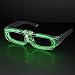 Green Sound Activated LED Light Up Party Glasses