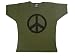 Women's Olive T-Shirt with Peace Sign