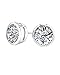 Round Cut CZ Bezel Sterling Silver Basket Set Stud Earrings 4mm