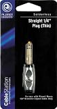 Planet Waves Cable Station 1/4 Plug- Straight- w/ narrow profile
