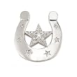 Silver Star "Rhinesone Horseshoe" Metal Belt Buckle