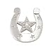 Silver Star "Rhinesone Horseshoe" Metal Belt Buckle