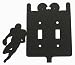 Football Double Light Switch Plate Cover
