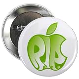 R.I.P. Steve Jobs Green Apple on a 2.25 inch Pinback Button Badge