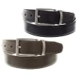 Nautica Mens Reversible Genuine Leather Belt