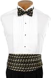 Georgia Tech Cummerbund & Bow Tie Set - Georgia Tech Black Cummerbund Set with Yellow Jacket Logo