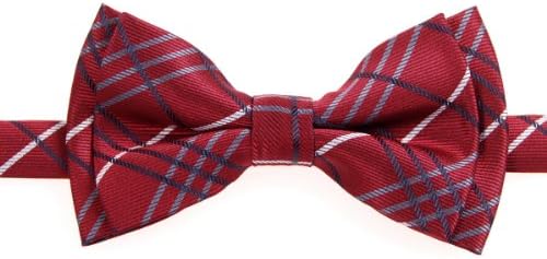 Retreez Tartan Plaid Styles Woven Microfiber Pre-tied Boy's Bow Tie