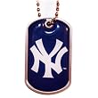 New York Yankees Dog Tag Domed Necklace Charm Chain Mlb