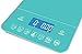 Ozeri Touch III 22 lb (10 kg) Digital Kitchen Scale with Calorie Counter in Tempered Glass, Teal Blue
