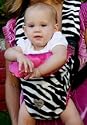Baby Carrier Cover in Zoe Zebra - Carrier Type: Active