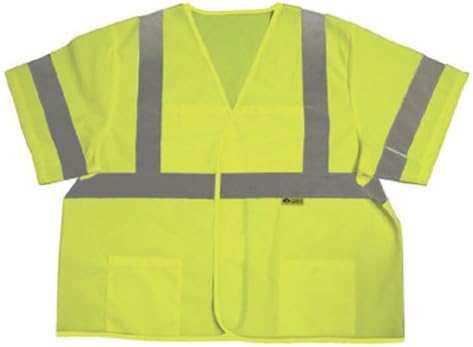 Safety Flag C3ANSI-GN-S/M Class 3 Safety Vest, Green, Small/Medium