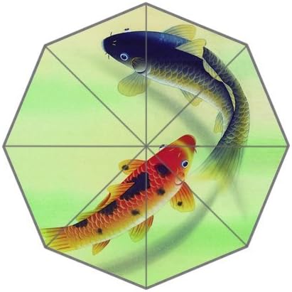 Japanese Fancy Carp&amp;Koi Fish Background Triple Folding Rain Umbrella/Parasol/Sun Umbrellas