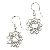 Sterling Silver Laced Star Dangle Earrings