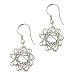 Sterling Silver Laced Star Dangle Earrings