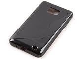 Produkt-Bild: Tinxi Silikon H&uuml;lle schalentasche Etui Case Schutzh&uuml;lle f&uuml;r Samsung Galaxy S2 i9100 schwarz oder Blau + frei Display Schutzfolie (schwarz)