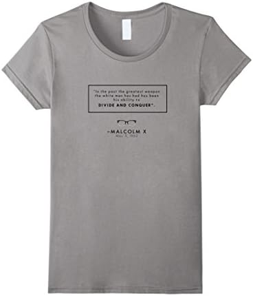 Women's Malcolm X quote XL Slate