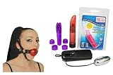 Full Head 2" Red Ball Gag Bundle - Adult Toy Sex Kit