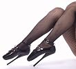 7 1/2 Inch Heel Sexy Ballet Shoes Black Leather Shoe Fetish Devious
