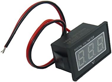 Ximico Waterproof 2-wire DC 2.7-30V Car Battery Condition Gauge Auto/Motorcycle Volt Meter Green LED with Reverse Polarity Protection