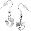 Crystal Heart Dangle Earrings