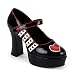 Search: Queen Of Hearts Costume Shoe 4 Inch Sexy Platform Mary Jane Women's Shoes Black