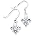 Earrings Fleur-de-lis Sterling Silver title=