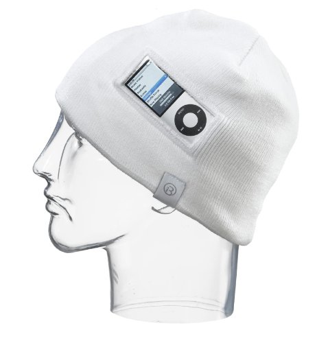 i360 Music Infused Beanie For 1G, 2G, 4G, 5G, iPod Nano (White, Grey)