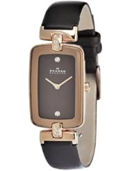 Skagen Womens H01SRLD Quartz Stainless Steel Brown Dial Watch